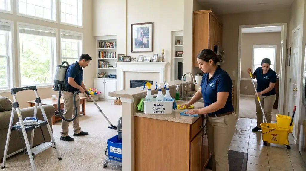 Sparkling clean home interior