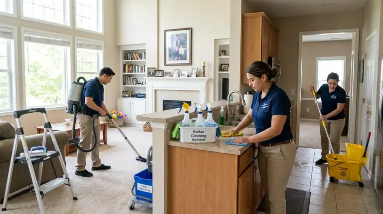 Sparkling clean home interior